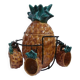Pineapple-shaped punch set in Vallauris ceramic.