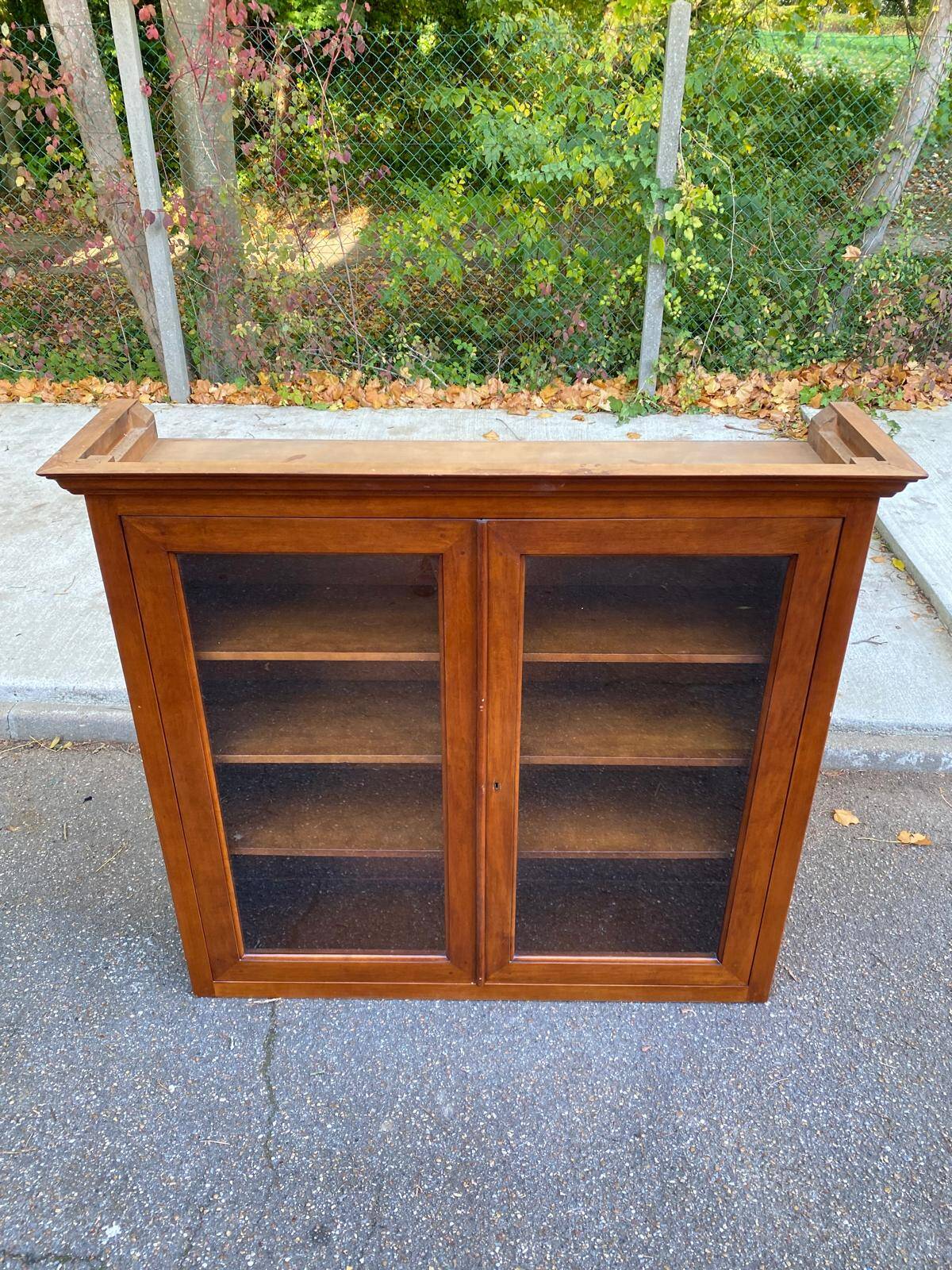 Louis Philippe style solid wood display cabinet from the 20th century