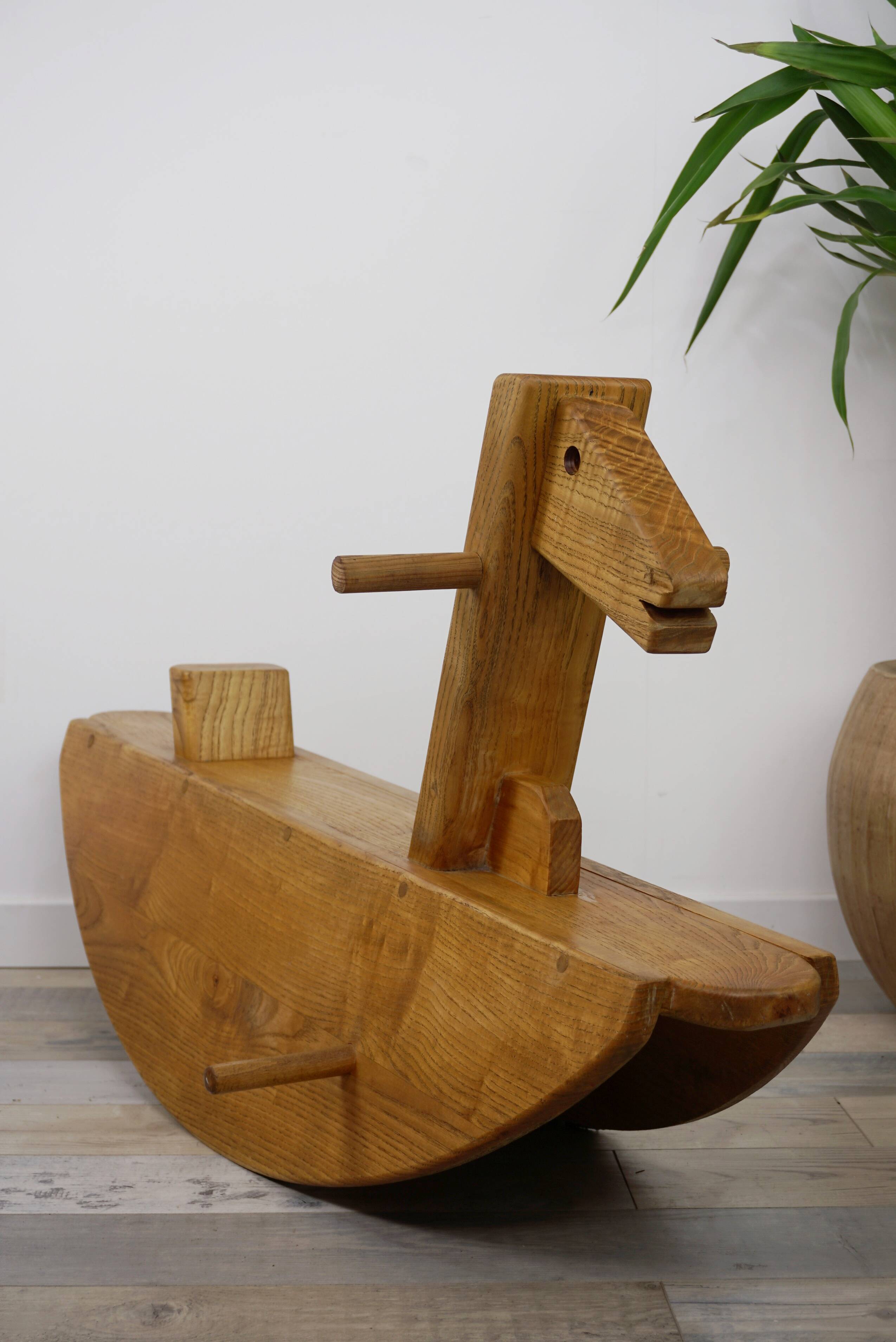 50s wooden rocking horse