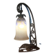 lampe fer forgé ancienne 32x20 jolie tulipe original elec ok