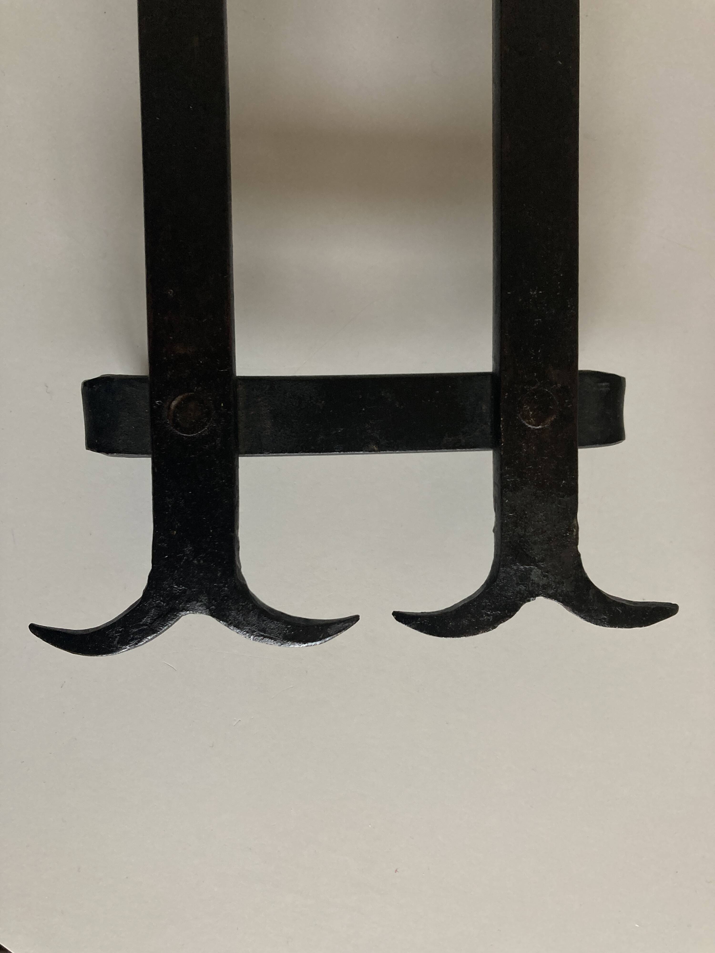 Riveted wrought iron trivet dlg Atelier Marolles 1960