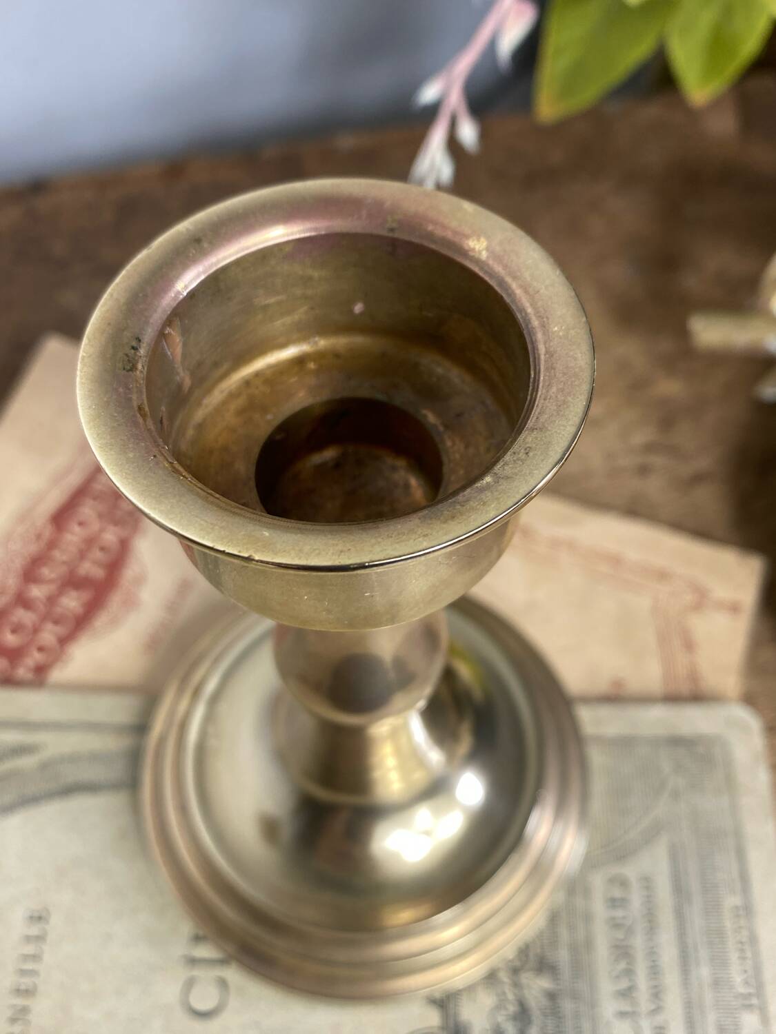 Brass candle holder
