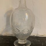 Old chiseled glass carafe