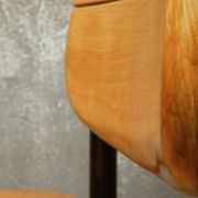 Martin Stoll - Set of four chairs in beech and black steel - c. 1980 - DE
