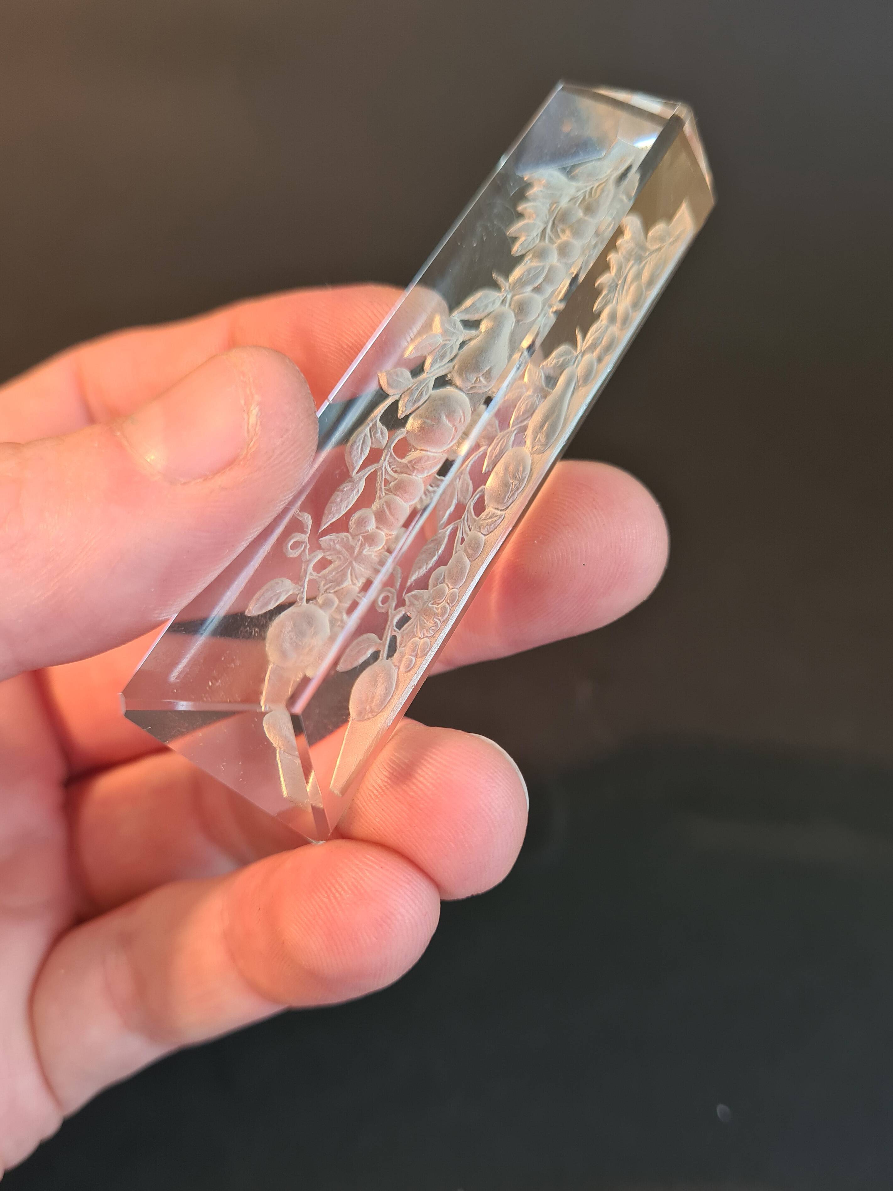 Set of 12 Art Deco Frosted Glass Knife Rests