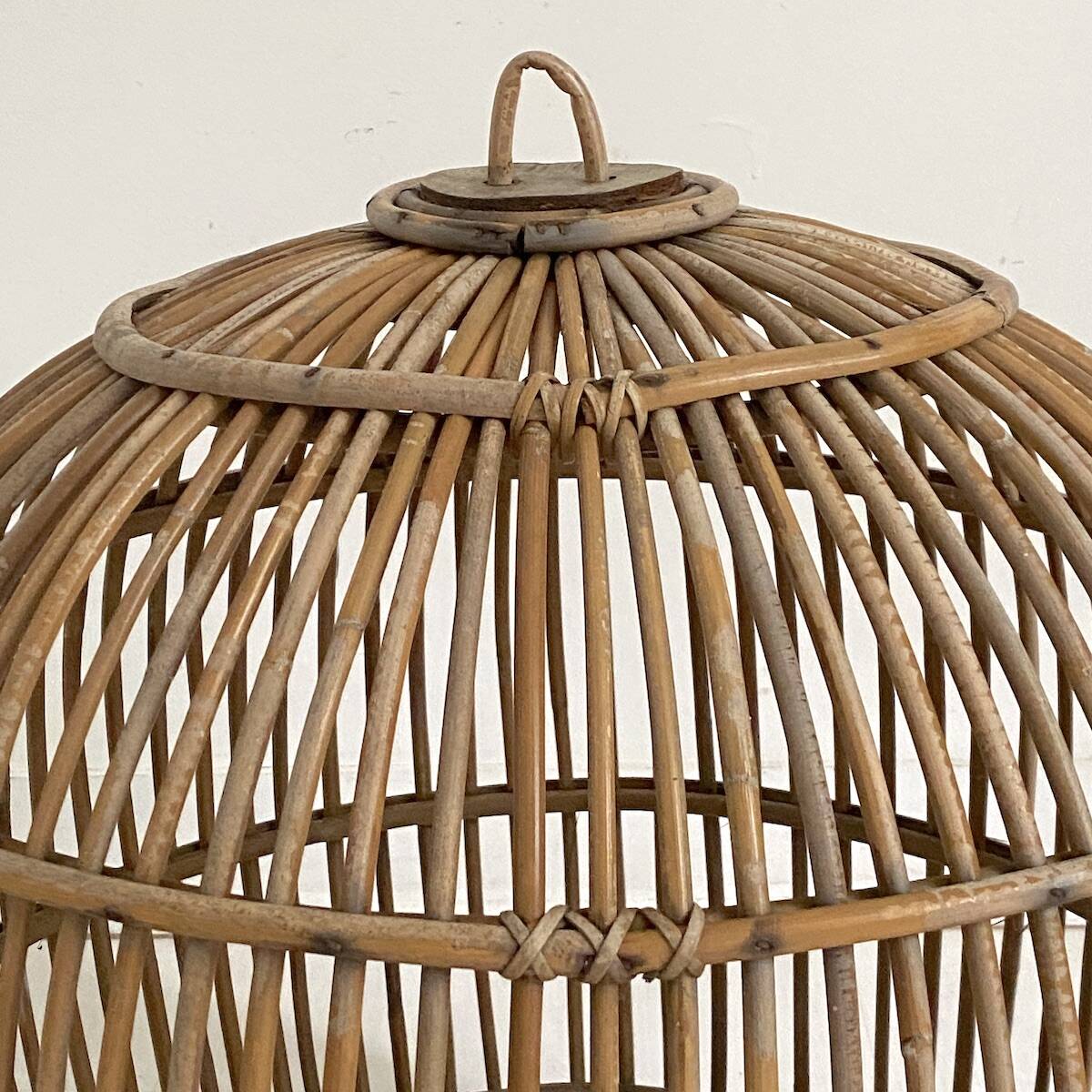 Vintage 60s rattan birdcage