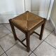 Wood and straw stool