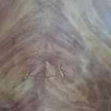 Pair of 2 Louis XV bedside tables - marquetry - 2 drawers - pink marble