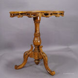 Edelweiss marquetry side table Brienz Switzerland 1900