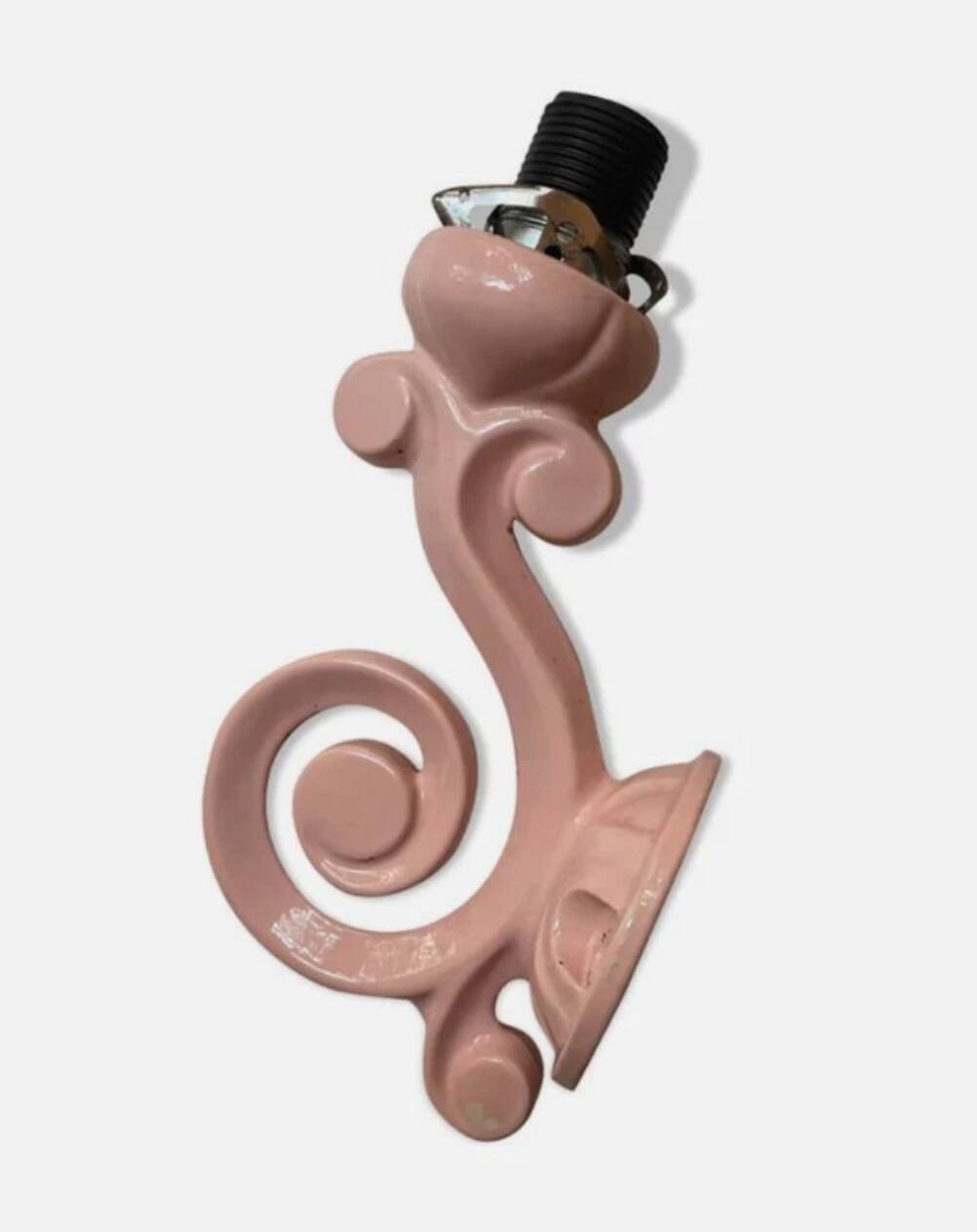 Pink metal wall light
