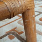 Braided rattan coffee table