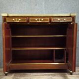 Parisian buffet in Louis XVI style – Mahogany and gilded brass – Marble top –