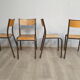 4 chaises d'école Mullca vintage