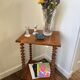 Side table / wooden pedestal Art Deco shelf spools from the 1950s