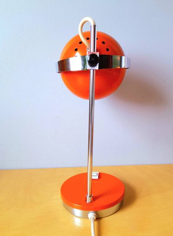 Orange eyeball lamp, G.Reggiani 70s
