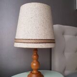 Lampe de table en bois scandinave 70s