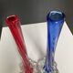 Pair of vintage Muarno glass paste soliflore vases