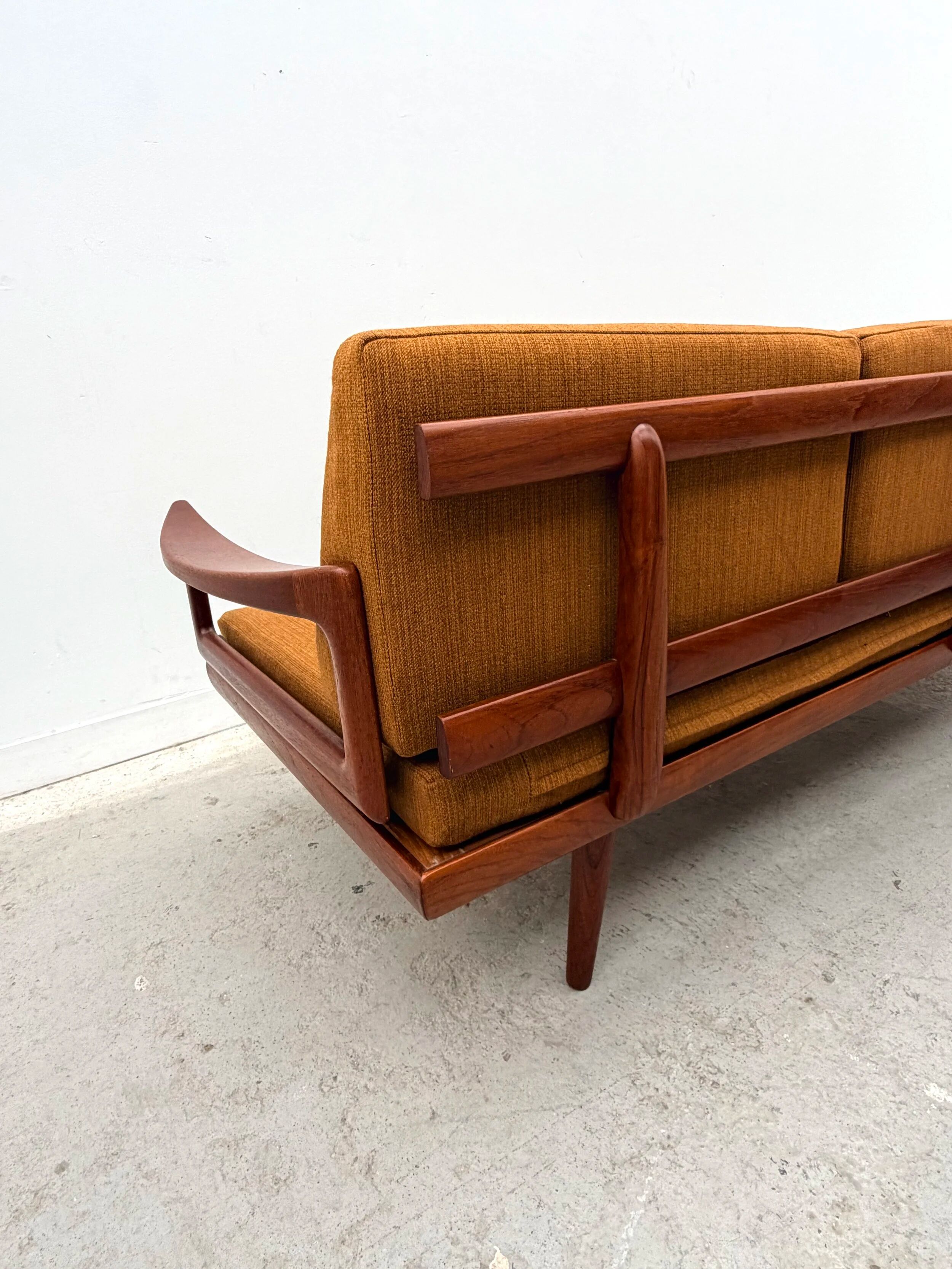 Three-seater sofa by Tove & Edvard Kindt-Larsen for Gustav Bahus in teak, Norway 1960.