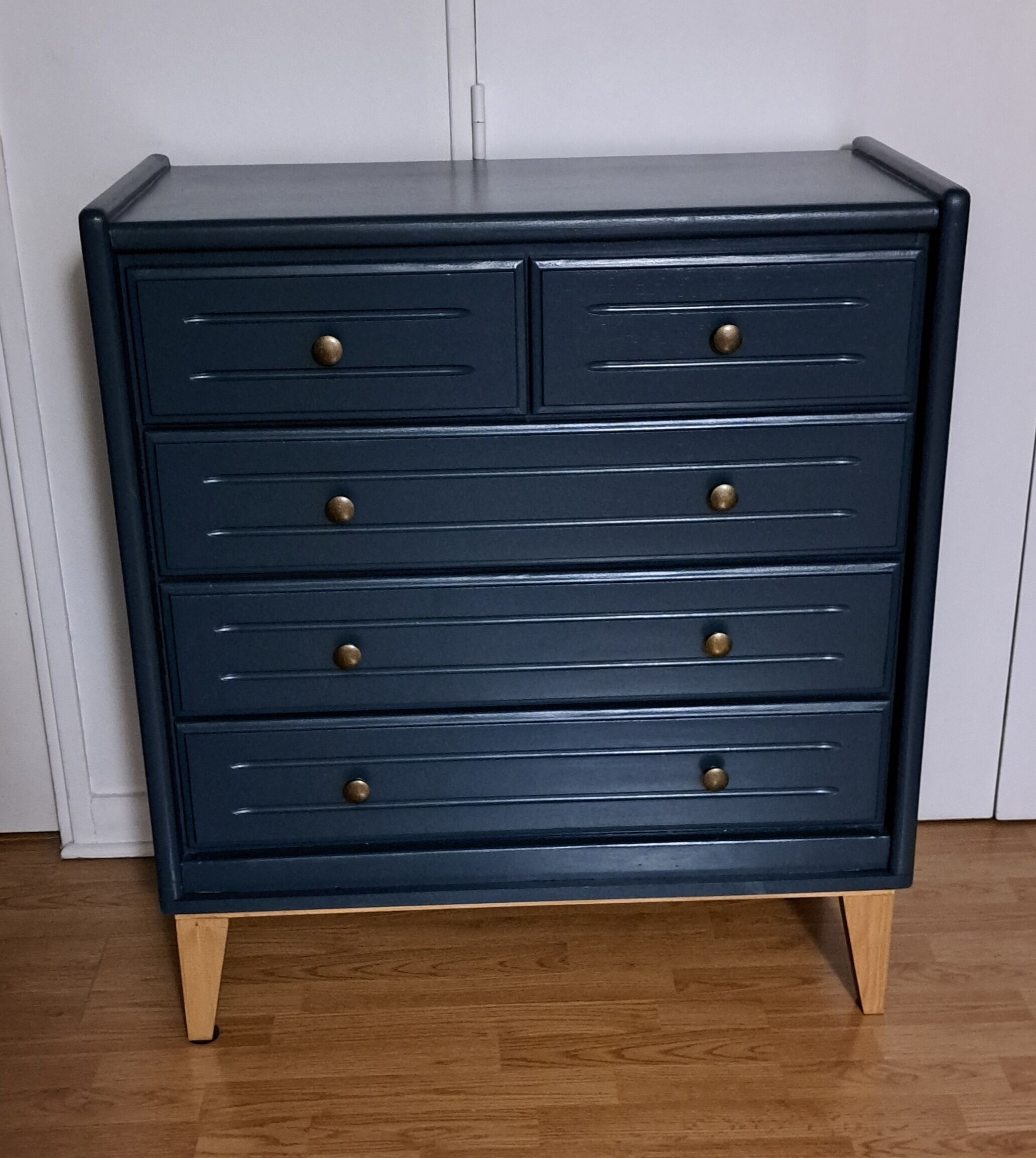 Commode scandinave bleu ganne