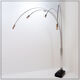 Italian arc floor lamp with 5 arms in brushed chrome - 1970s