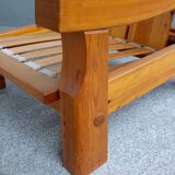 brutalistic swedish armchair  in pine from the 70s