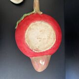 Vintage Apple Teapot in Barbotine – Retro / Cottagecore Decor