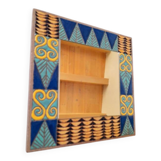 Miroir en lave émaillée