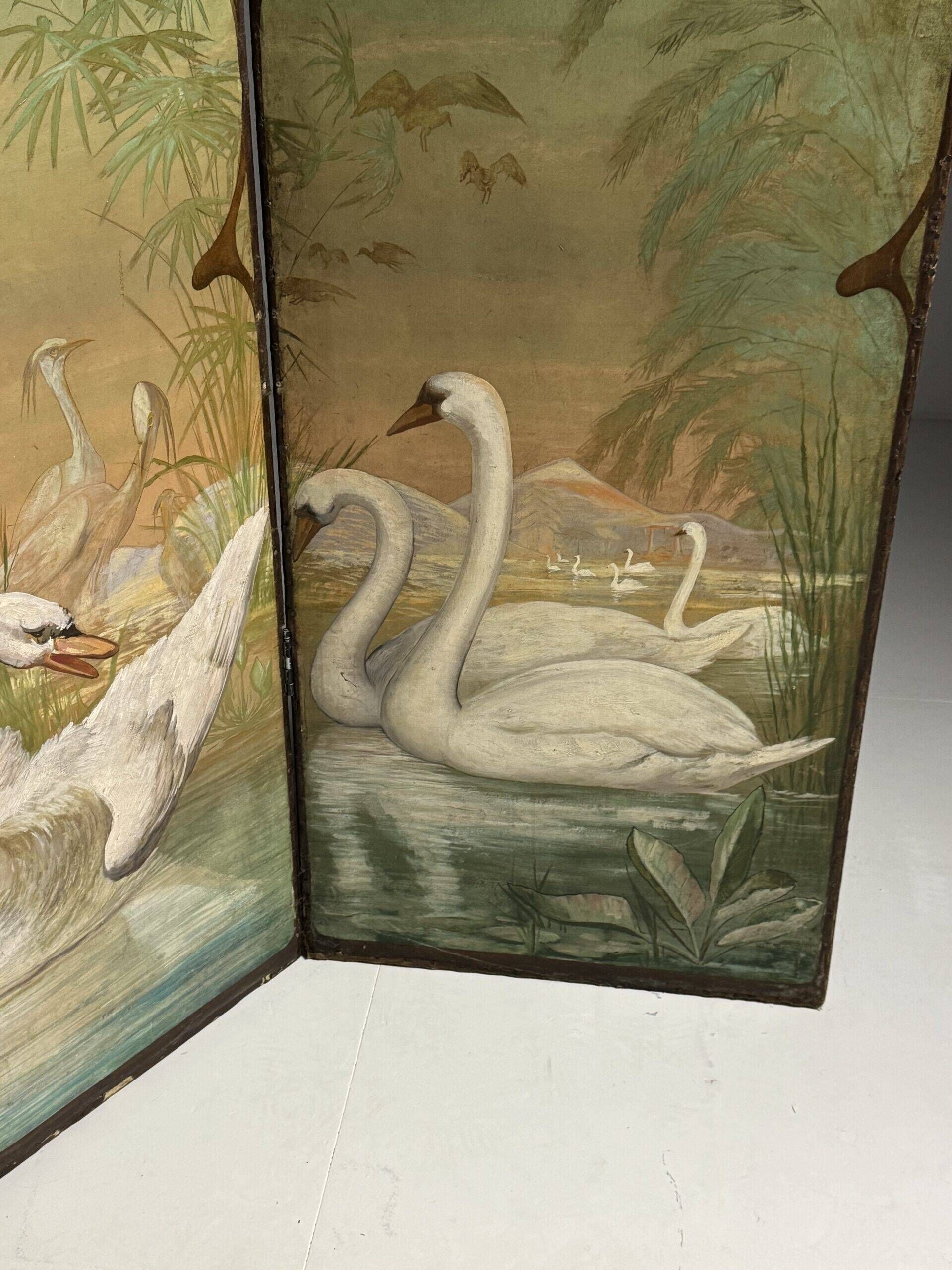 Art nouveau antique room divider
