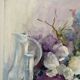 Snowballs and lilacs, oil on canvas signed Paumier