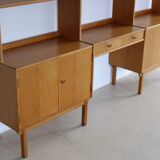 Vintage oak standing wall unit