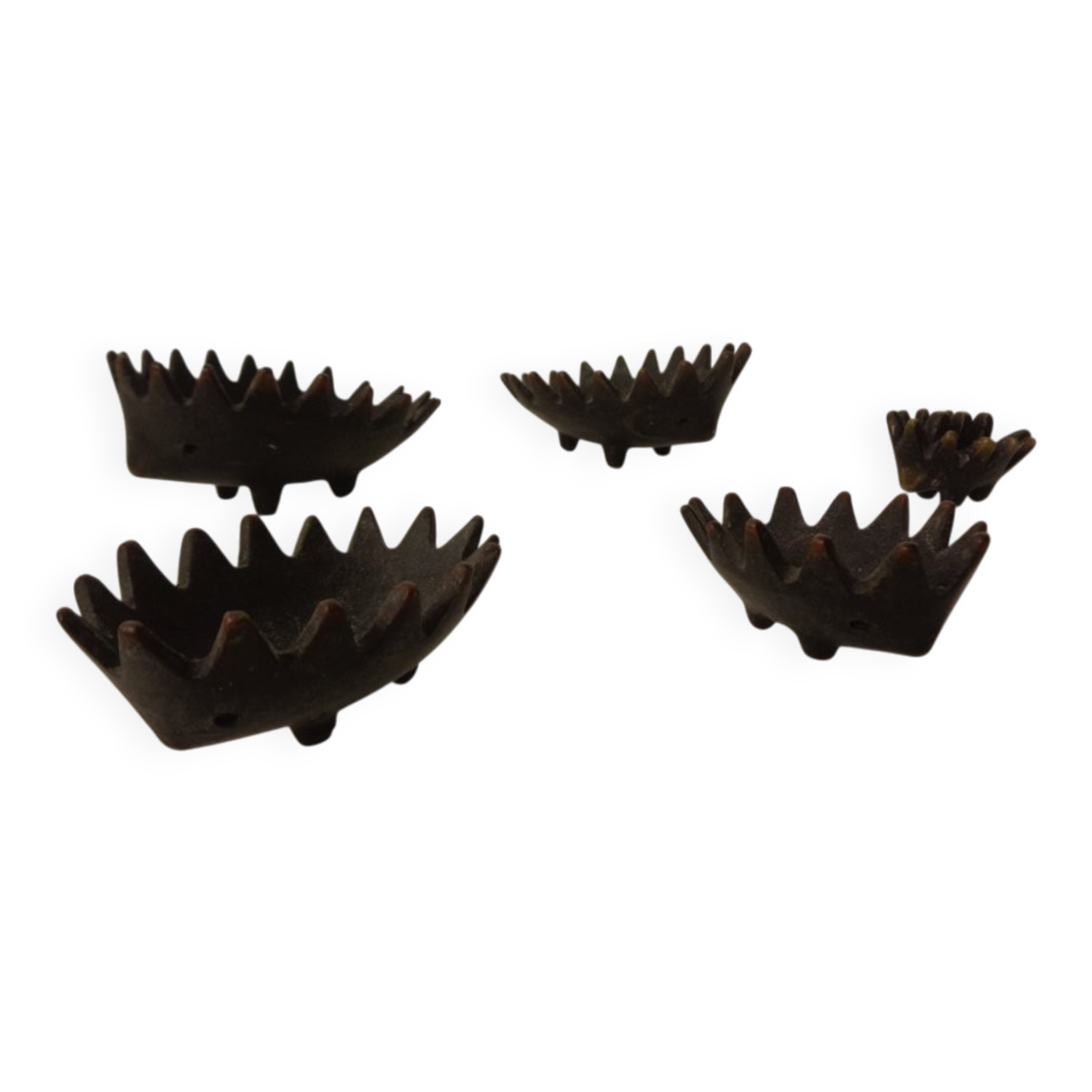 Hedgehog Ashtrays, 1950s, Set of 6