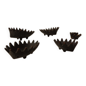 Hedgehog Ashtrays, 1950s, Set of 6