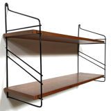 Vintage teak wood wall shelf wall rack