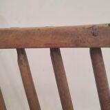 Rocking brutalist chair in oak, France, 1920s