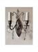 Wall light in tinned brass and crystal pendants - rococo light 2 lights