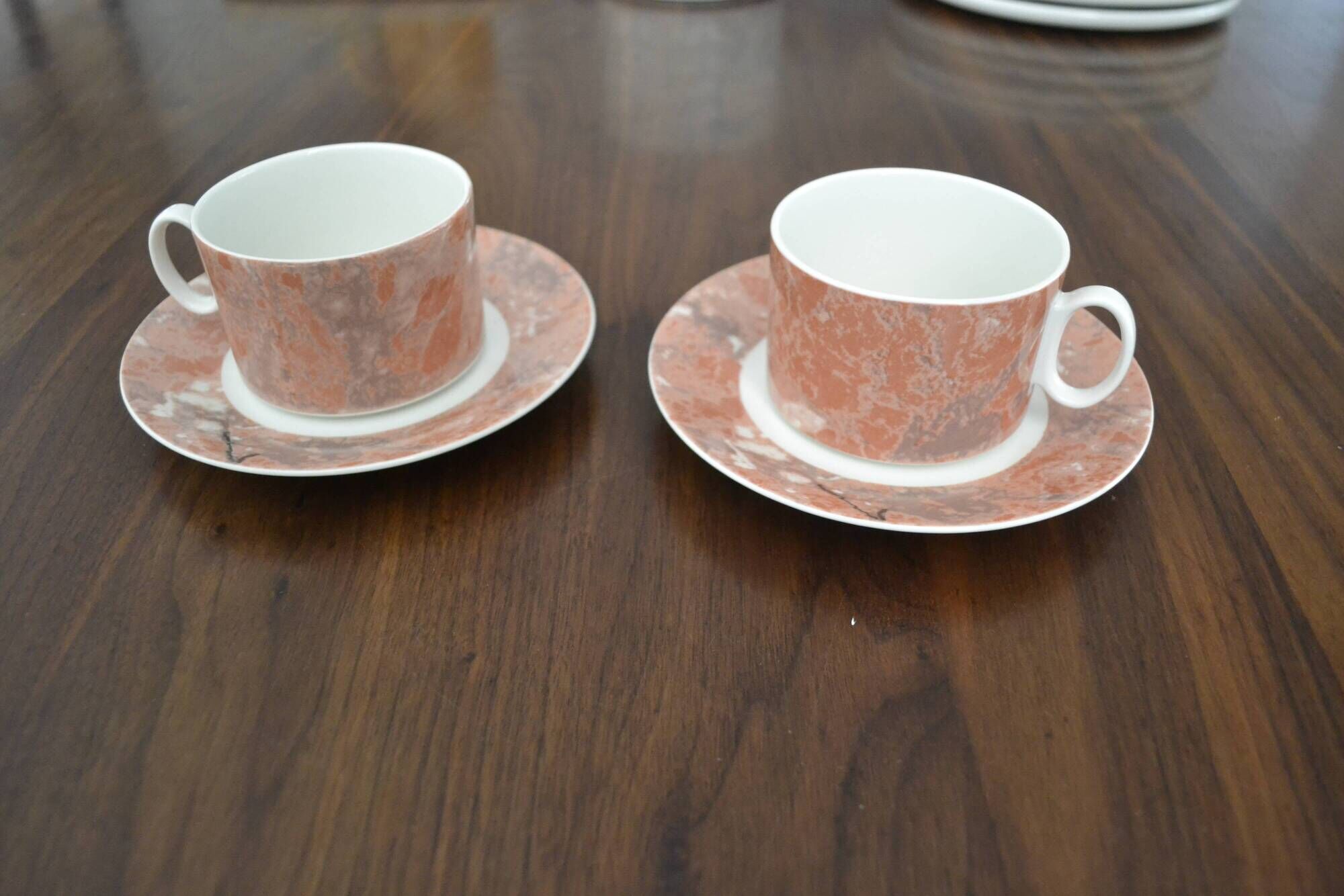 Set of 2 cups and saucers Villeroy and Boch, siena model.