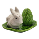 Salt & pepper shakers – Rabbit and cabbage leaf