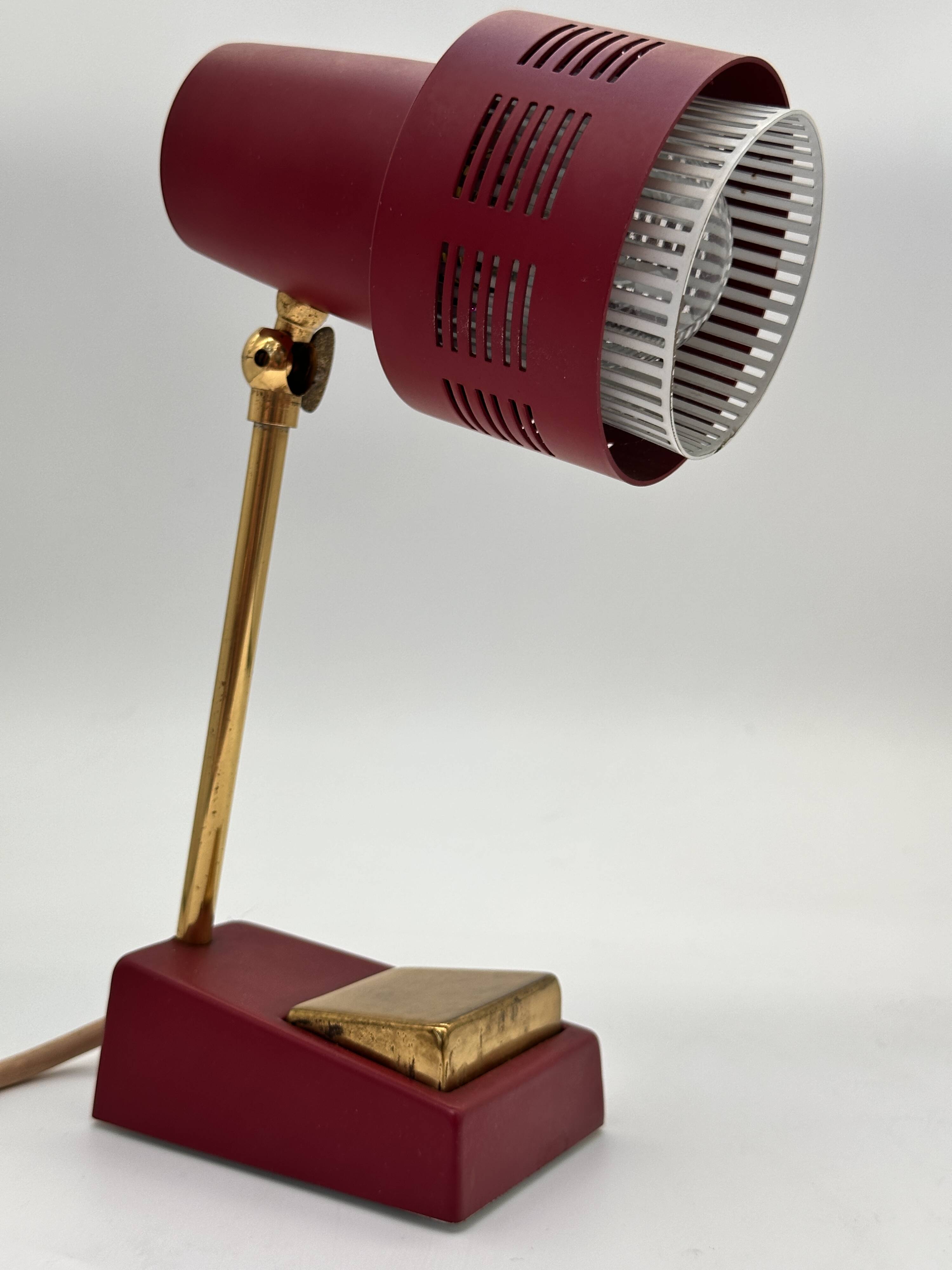 Pfäffle Leuchten table lamp 1960s, brass, adjustable shade