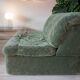 1970s olive green velvet armchair