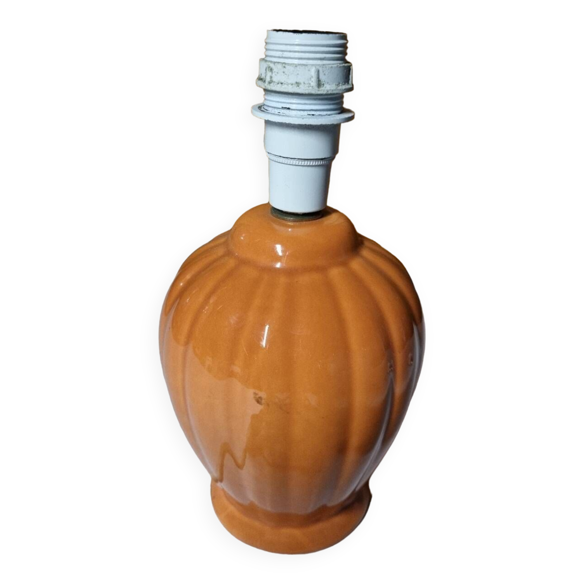 Vintage salmon ceramic table lamp
