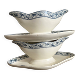 Choisy le roi "Champigny" iron clay sauceboats