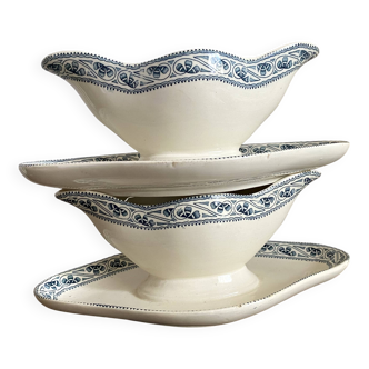 Choisy le roi "Champigny" iron clay sauceboats