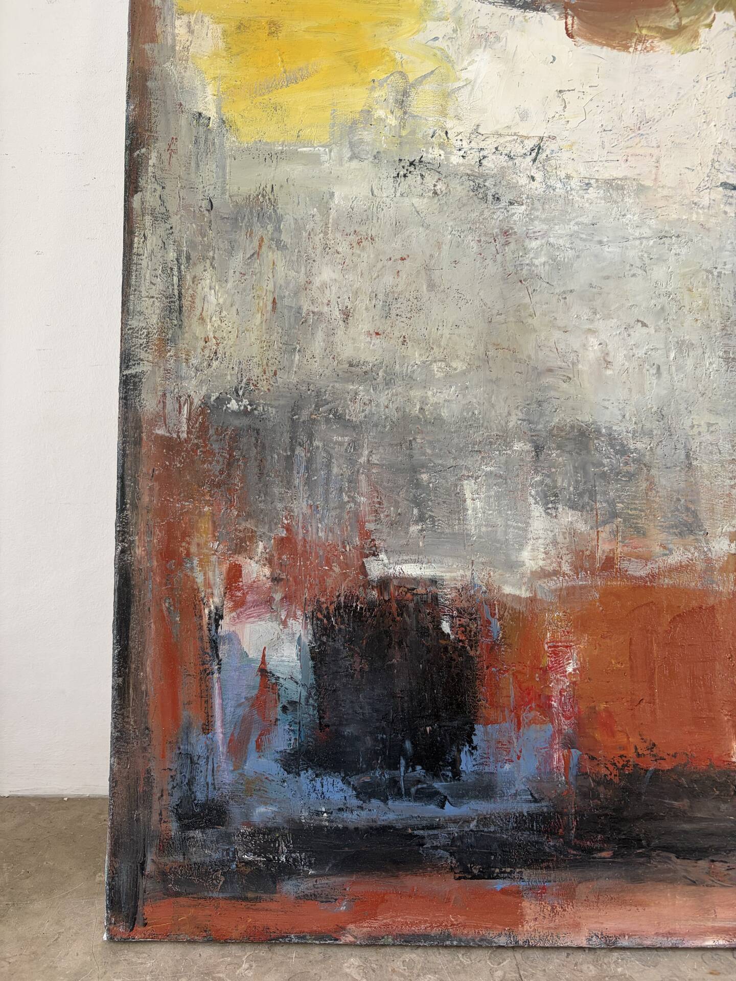 Abstract composition, oil on canvas signed Claude Bellanger.