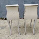 Pair of bedside Louis XV shabby style
