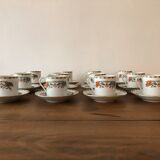 Service of 12 porcelain coffee cups, Raynaud, Limoges, 1950s.