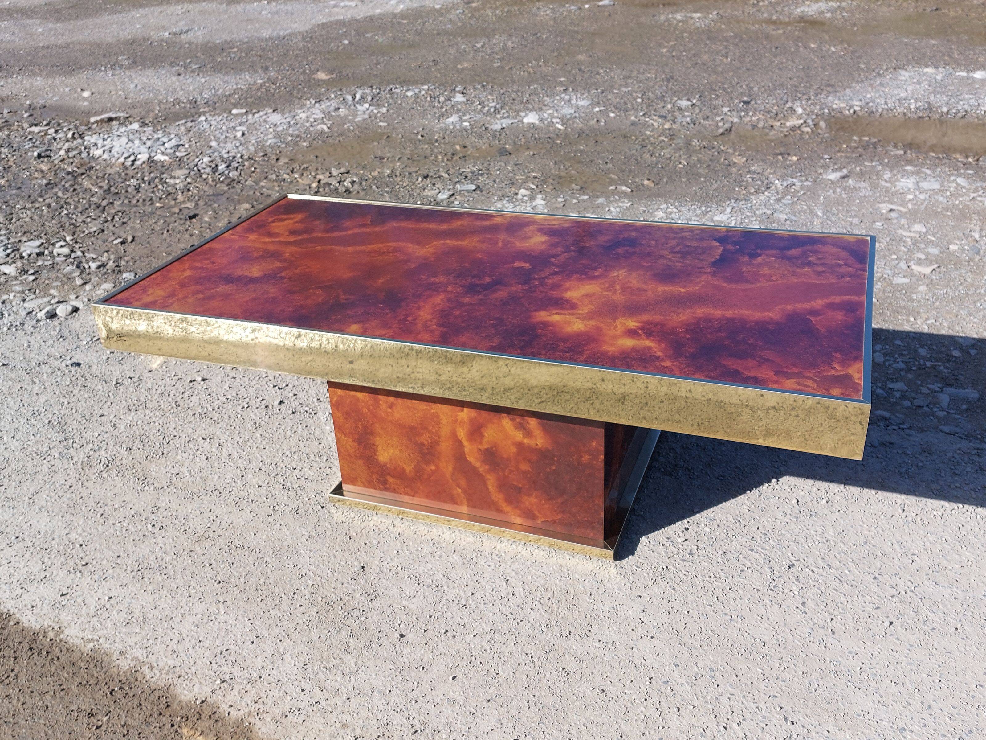 Rectangular coffee table Hervé Chapuis - 1970s