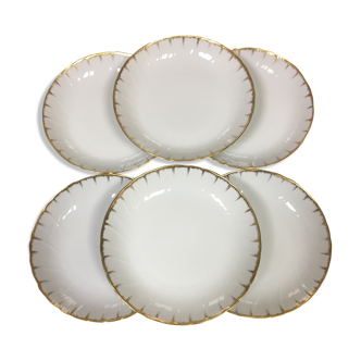 6 hollow plates bernardaud limoges model neuilly