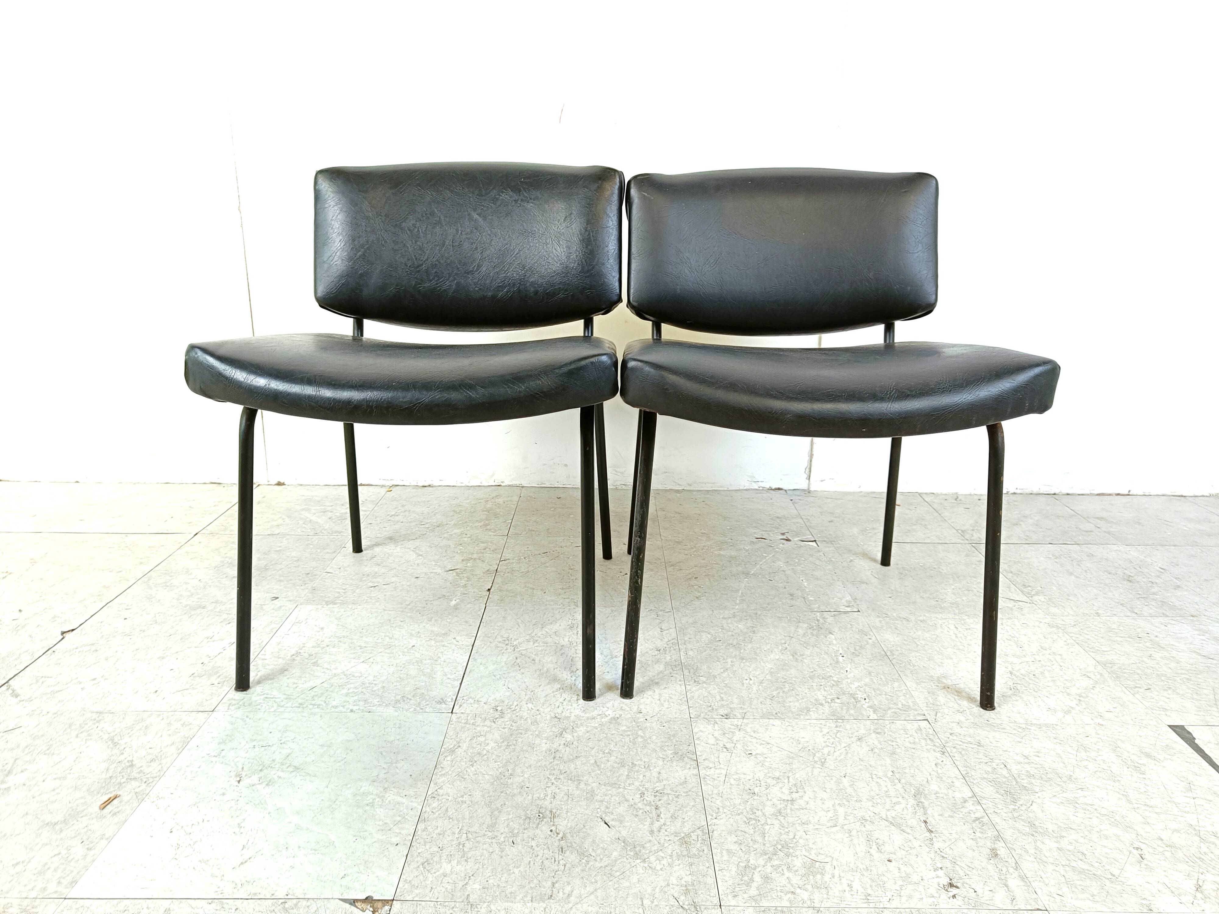 Vintage Conseil Chairs by Pierre Guariche 1950's, France
