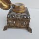 Bronze and crystal inkwell nineteenth Louis XVI and Marie-Antoinette medallion