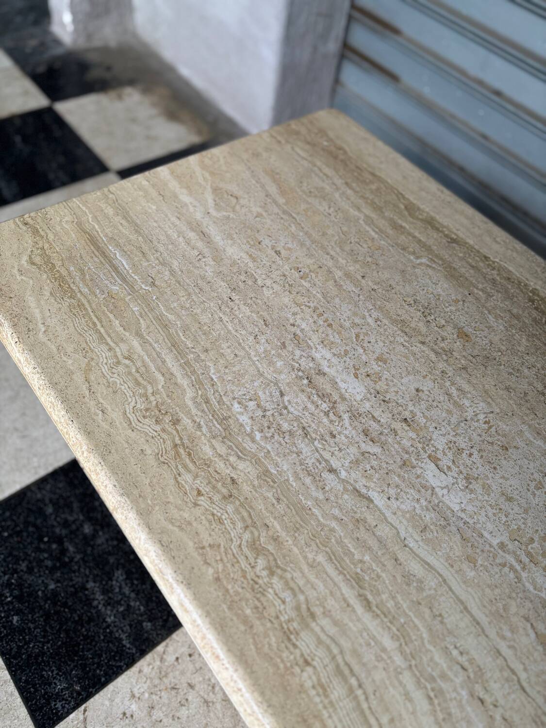 Vintage travertine coffee table